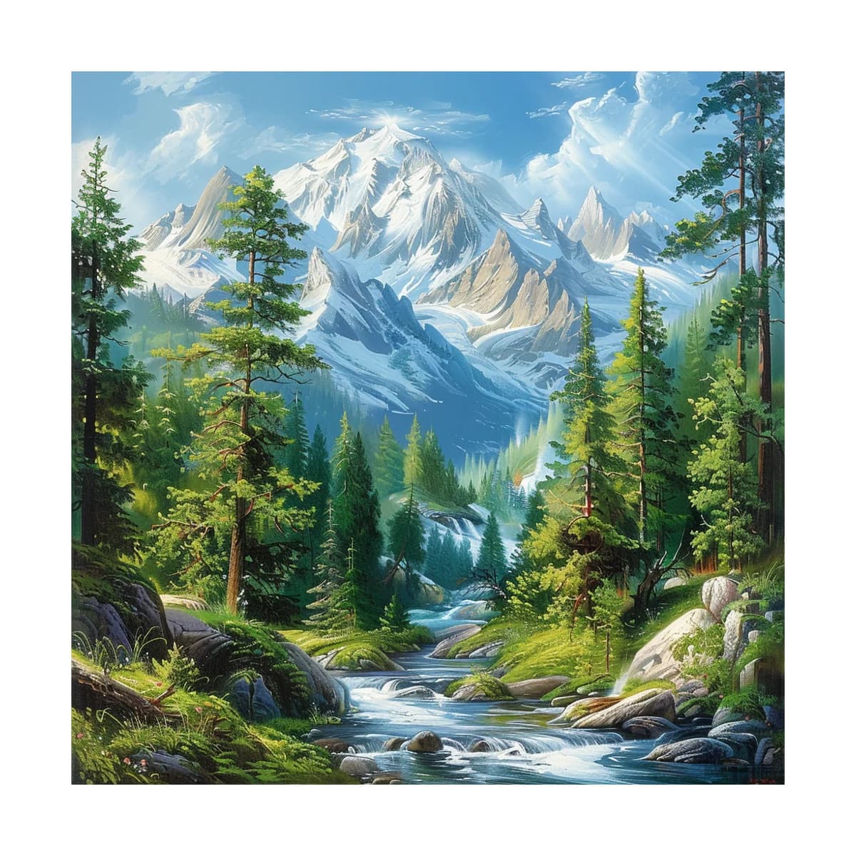 1PC 40X40CM/15.74in, 11CT/14CT stampa punto croce kit fai da te, set punto croce rilassato per principianti adulti, bellissimo scenario