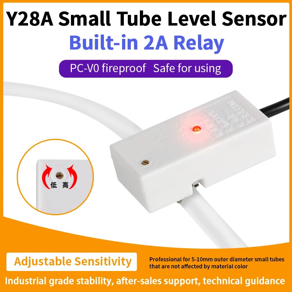 Water and liquid capacitive sensor XKC-Y28A-NC/NO/RS485 5V/12V/24V with XH2.54 connector + 50cm lines for DIY projects Arduino