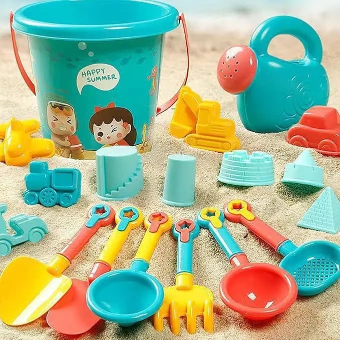Giocattoli da spiaggia – Set di giocattoli costieri, personaggi dei cartoni animati, strumenti per scavare all'aperto, collezione di giocattoli educativi per attività estive