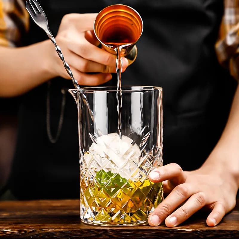 Shaker per cocktail in vetro da 700 ml, bicchiere da vino, bicchiere di miscelazione, bicchiere di cristallo, piccolo vetro trasparente, vetro di cristallo, agitazione, cucina in vetro
