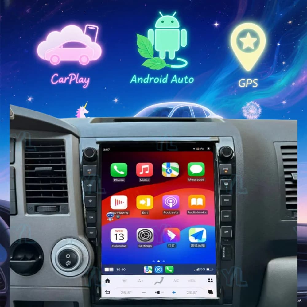 YLL NEW Upgrade Android 13.0 Auto Carplay For Toyota Tundra 2007~2013 Car Multimedia Automotive Radio GPS Navigation Head Unit