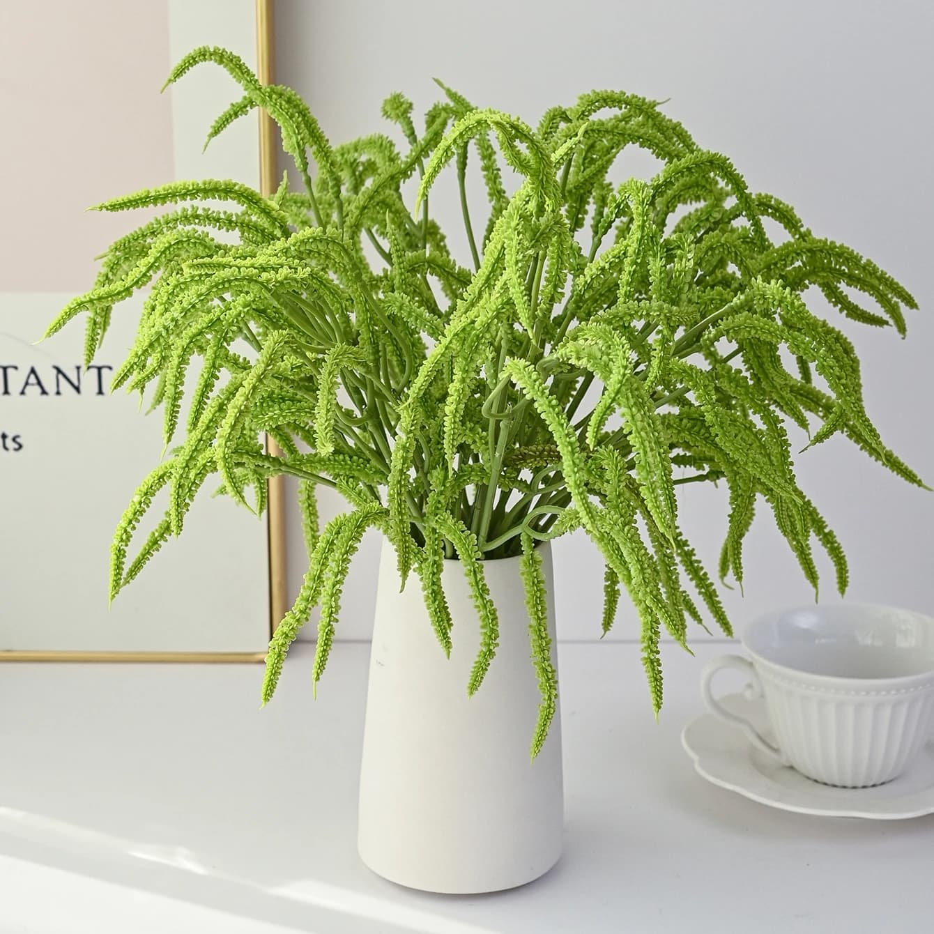 Artificial Fluffy Palm Vine Plants Holiday Outdoor Home Room Wall Hanging Wedding Arch Photography Lobby Doorway DIY Decorations