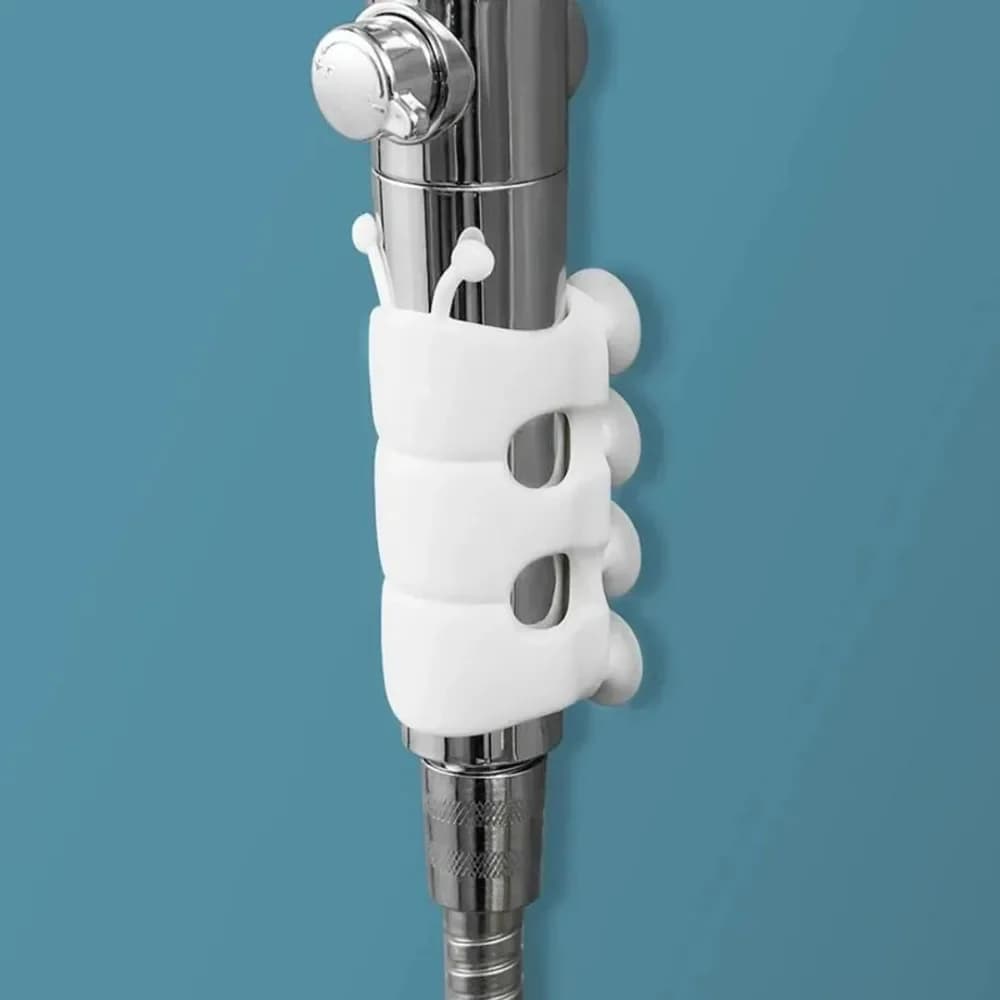 New Movable Shower Head Holder with Suction Cup Adjustable Reusable Silicone Punch-free Shower Holder Bathroom Hooks Accessories