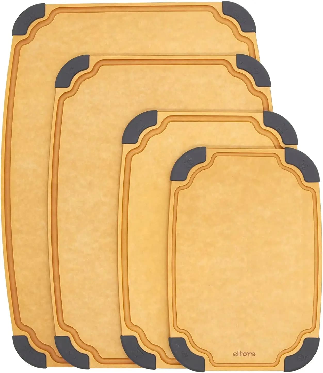 4-in-1 Taglieri Set Essential for Kitchen, Dishwasher Washables, Non-slip Folders, Drying, Without BPA, Reversible