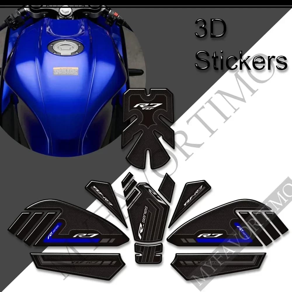 Adesivi Protettivi Moto YZF-R7 YZF R7 YZFR7 HP Compatibili YAMAHA 2022 Kit Adesivi Serbatoio Carburante Olio Ginocchiere Grip Pad