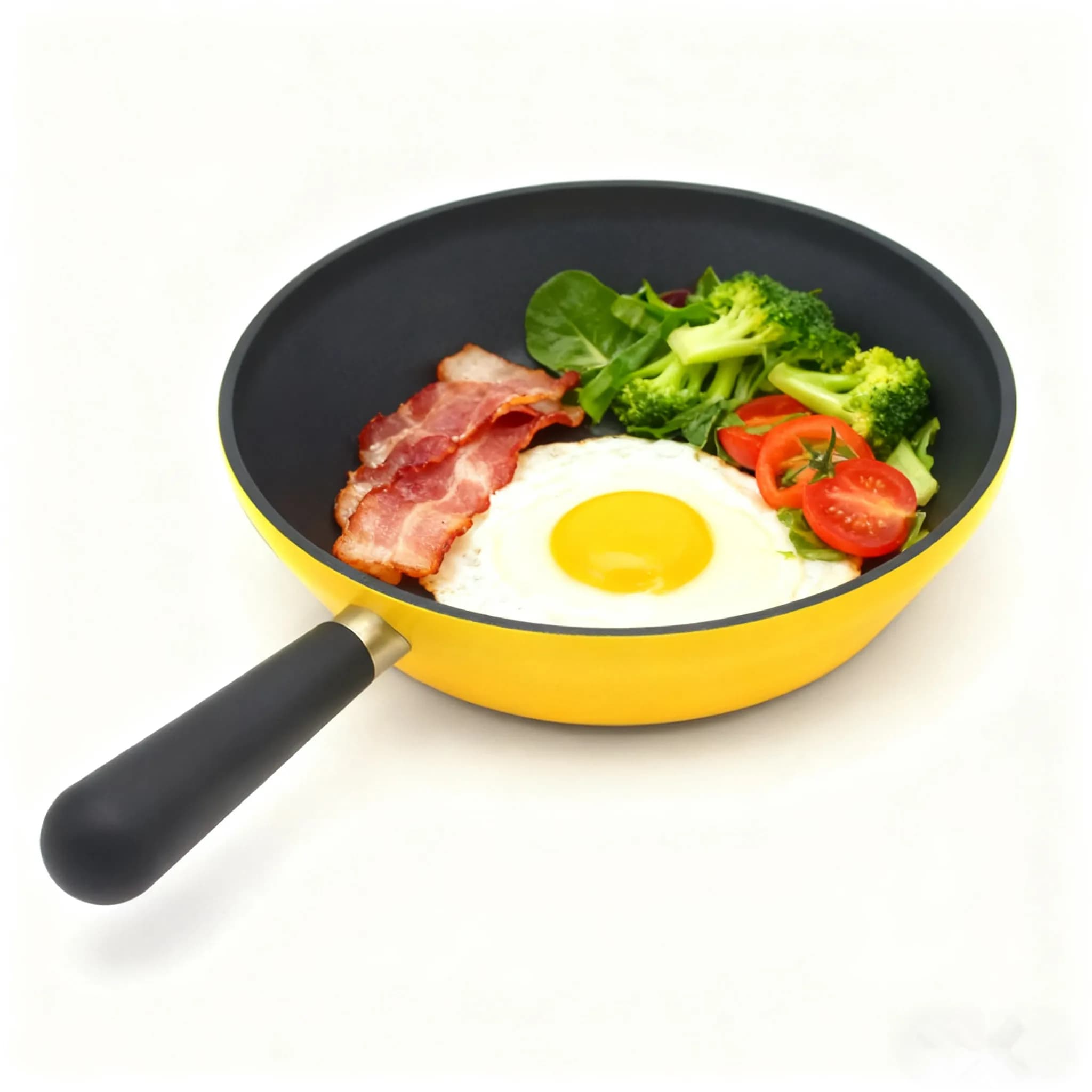 22 cm Anti-adhesive pan with Coperchio, Egg pan, 8.7 Pollici Chef pan, Compatible with Induction, for Cooking Steaks, Without PFOA