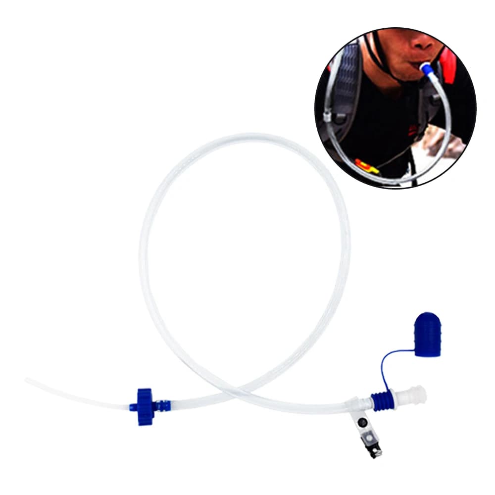 Tubo per bere bottiglia d'acqua con doppio adattatore Sistema di idratazione Kit tubo per bevande per ciclismo Trekking Pesca Canottaggio Campeggio