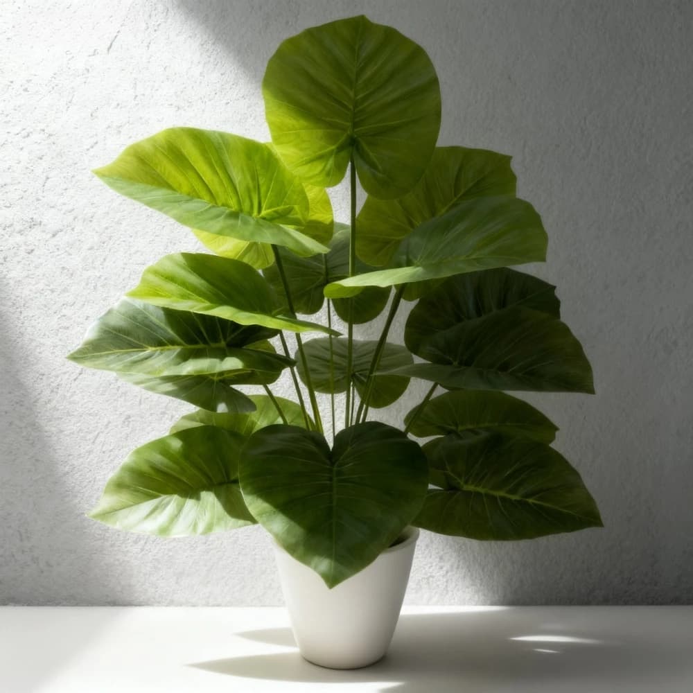 1 pc 18 Artificial Sheets Monster Green Tree Plants Fin Plants Plastic Sheets For Home Garden Party Decoration 2026 New Year