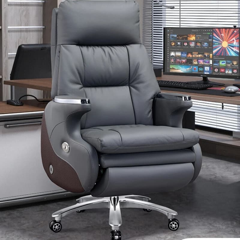 Sedia da ufficio moderna Massaggio elettrico Poggiapiedi direzionale ergonomico di lusso Sedia da capo Comodi mobili Sillas De Oficina