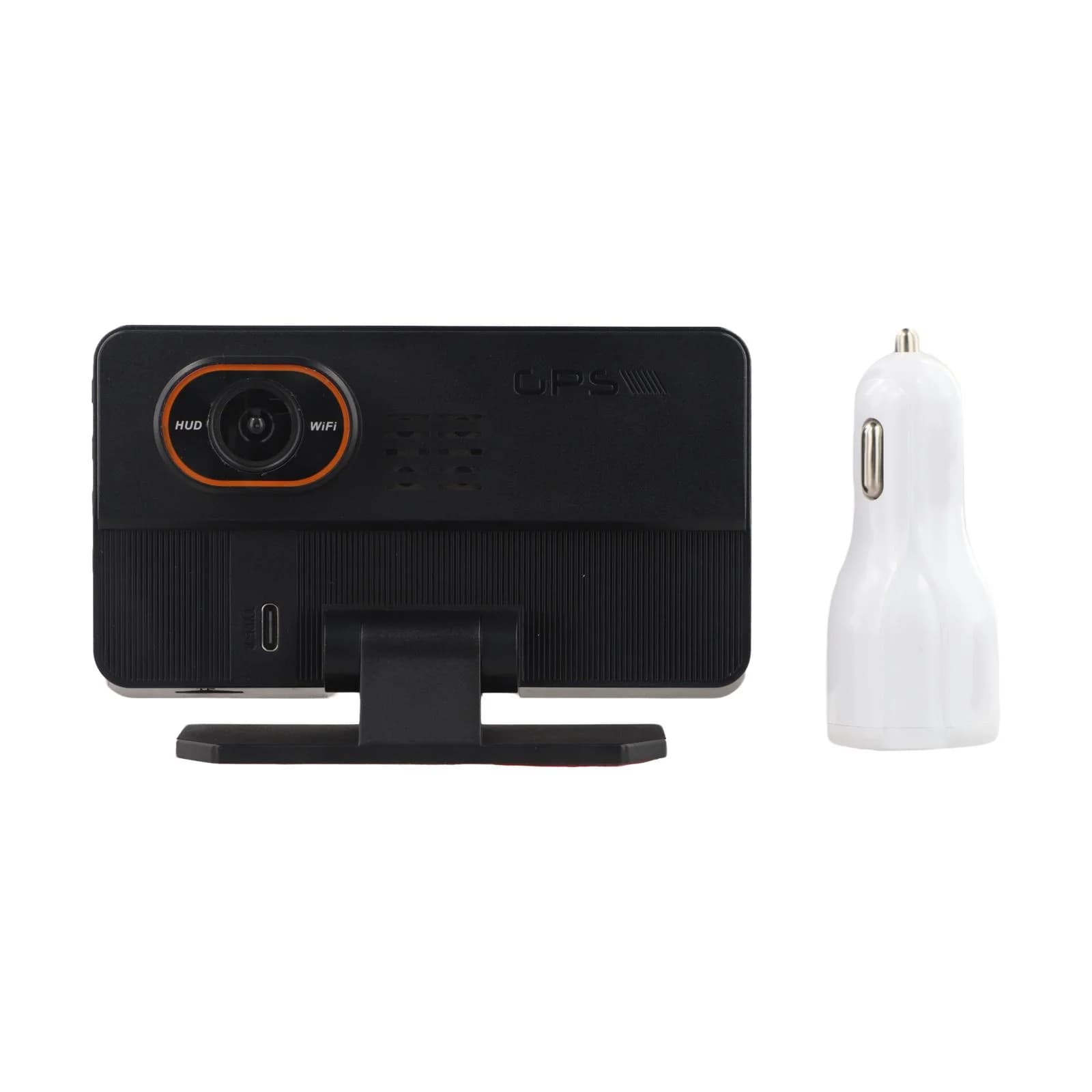 Telecamera per auto con ampio schermo da 5 pollici, display HUD (Head Up Display) e caricabatterie, compatibile con la maggior parte delle posizioni della console centrale