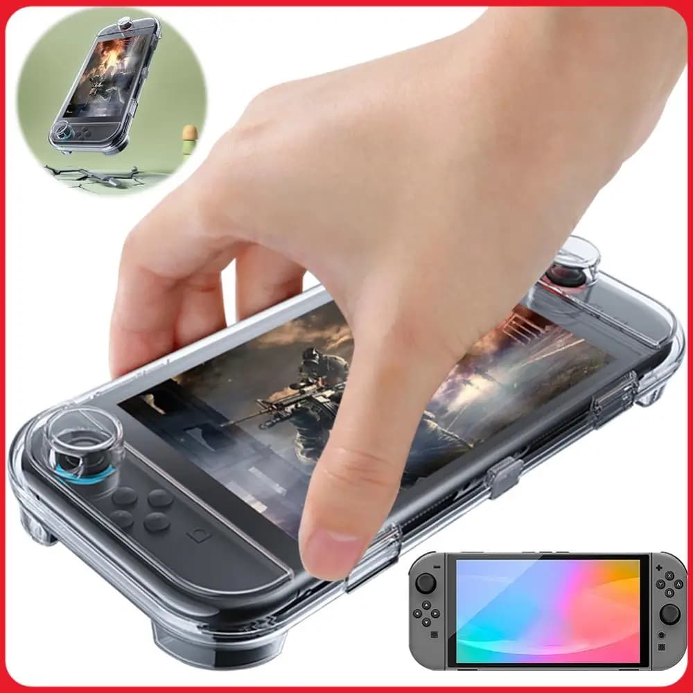 Clear Storage Case Holds 12 Game Cards Transparent Protector Cover Protective Case Slim Carrying Case for Switch 2