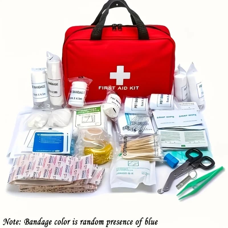 Kit di pronto soccorso avanzato da 22 pezzi, comprese bende, forbici, pinzette: un kit completo di sopravvivenza di emergenza per famiglie, o