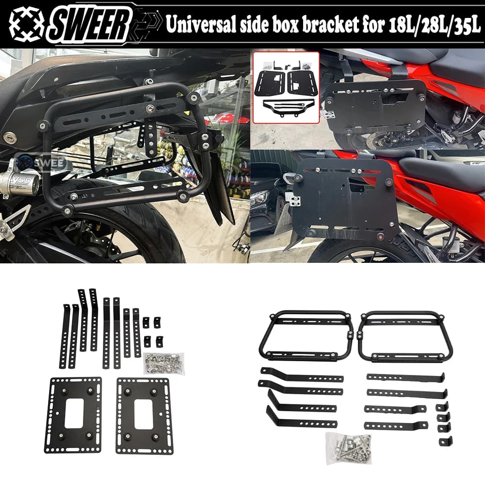 Motorcycle Quick Release Side Box Bracket For Suzuki DL250 Universal 18L 28L 35L Multi-functional Luggage Side Case Mount Suppor