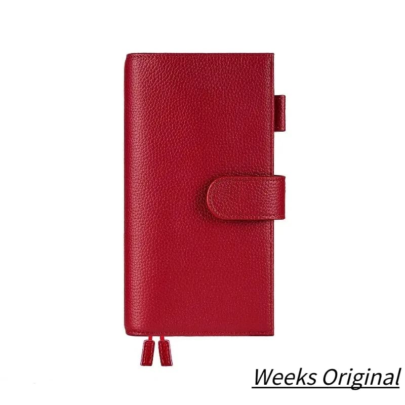 OX KNIGHT 2026 Agenda Originale con Copertina in Pelle Lychee per Hobonichi, con Tasca Posteriore e Doppia Chiusura a Moschettone