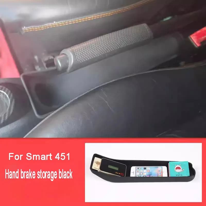 2 pcs ABS auto holders for phone box hand brake holders decoration for Smart 451 Fortwo interior styling auto accessories