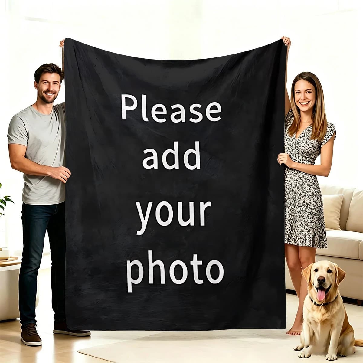 1 PC Custom Photo Fleece Blanket for Home, Travel, Office Blanket-Perfect Birthday and Anniversary Gift, Travel Comfort Blanket