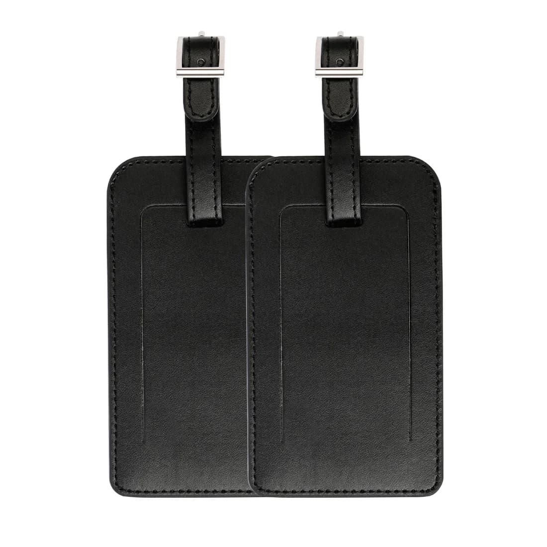Confezione da 2 etichette per bagagli, etichette da viaggio in pelle PU Identificatore per bagagli Porta nome Etichette identificative per indirizzo per valigie da bagaglio