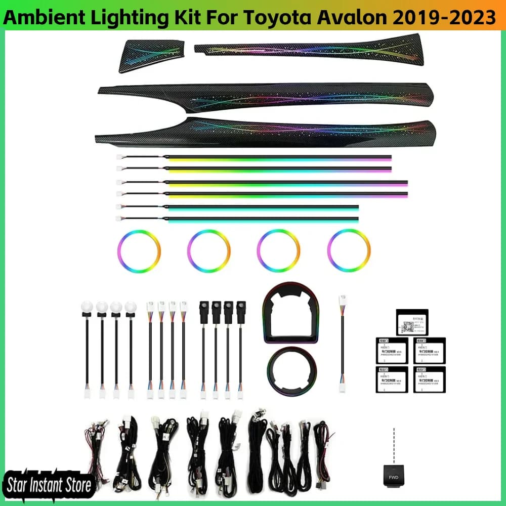 Upgrade 256 Colors Symphony Led Car Interior Ambient Lighting for Toyota Avalon 2019-2023 Atmosphere Strip Accessories