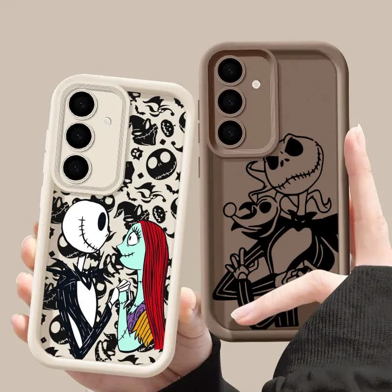 Custodia Morbida Protettiva Jack Skellington per Samsung Galaxy S26 S25 S24 S22 S23 Ultra S21 Plus S20 FE