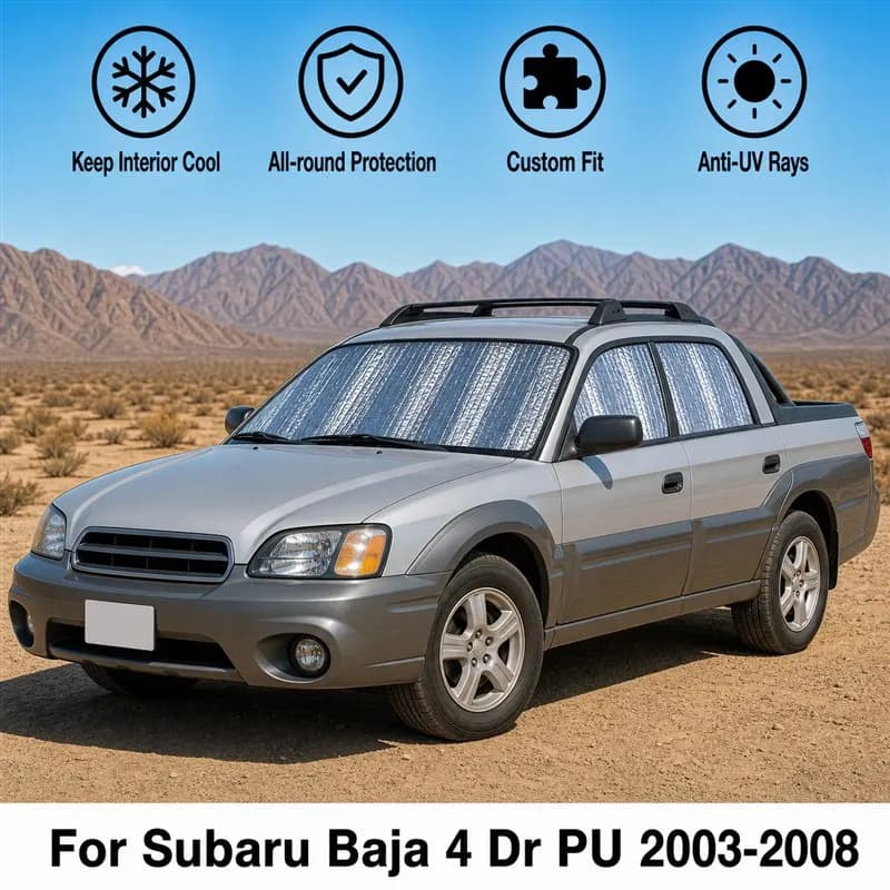 For Subaru Baja 4 Dr PU 2003-2008 Full Set Car Window Sunshades UV Block Privacy Heat Insulated Foldable Car Curtain