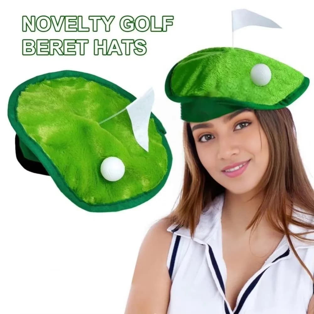 Accessorio per Feste a Tema Golf, Cappello da Golf da 30 cm, Berretto Verde Giocoso, Bandiera Unica per Golf, Decorazioni a Forma di Pallina da Golf, Cappello per Feste in Costume