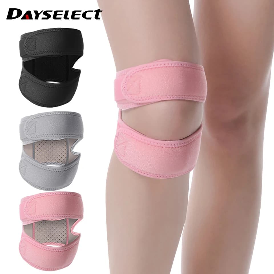 1 pz ginocchiera in silicone elastico a doppio canale regolabile traspirante pressurizzato protezione guaina tendine per assorbimento degli urti