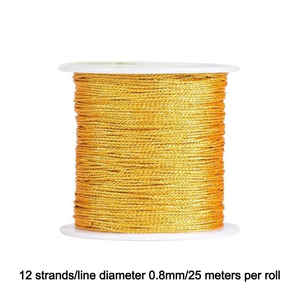 0.2-0.8mm Macrame Cord Rope Texture Colorful Braided String DIY Craft Gradient Color Braided Rope Handmade Accessories