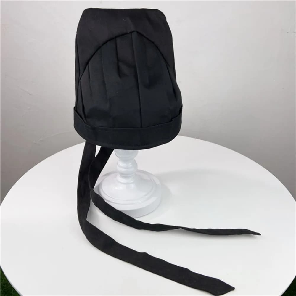Comfortable Polyester Hanfu Hat Soft Black Headscarf Traditional Ancient Style Tang Headwear Performance