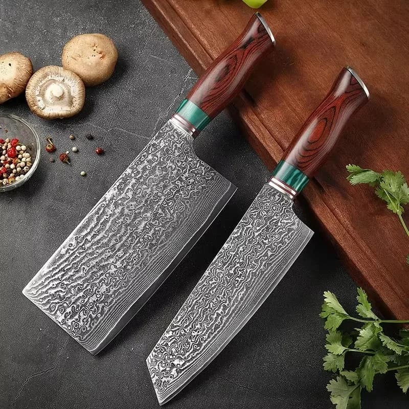 Coltello da cucina in acciaio inossidabile Coltello damasco Coltello da chef Coltello da frutta Mannaia per carne Coltello per disossare Coltelli da cucina e accessori