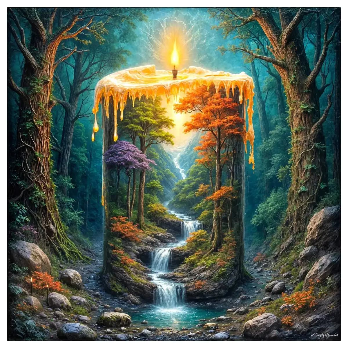 1 pz 40X40 CM/15.74 pollici Candele nella natura kit punto croce kit FAI DA TE 11CT/14CT Ricamo Completo per il regalo Nuovo Arrivo