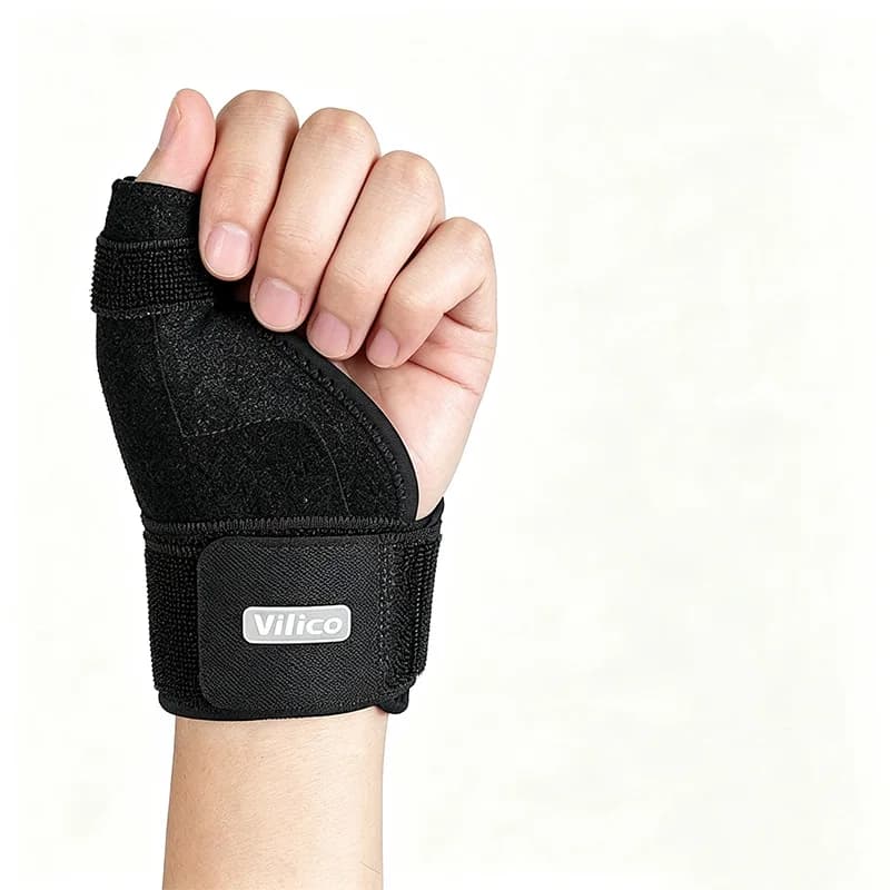Vilico Thumb Brace Wrist Support, Adjustable Thumb Splint for Tenosynovitis, Arthritis, Sprain, Mouse Hand & Mommy Hand Pain Rel