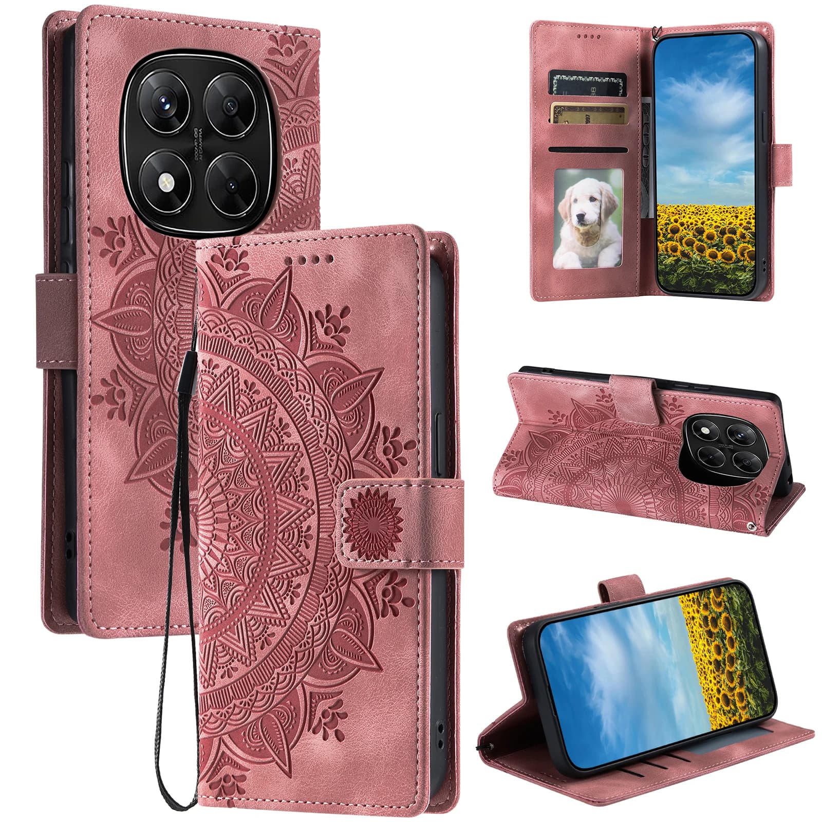 Custodia a Portafoglio in Pelle per Xiaomi Redmi Note 15 14 13 12 Pro Plus 15C 14C 13C A5 12S 5G con Scomparti per Carte