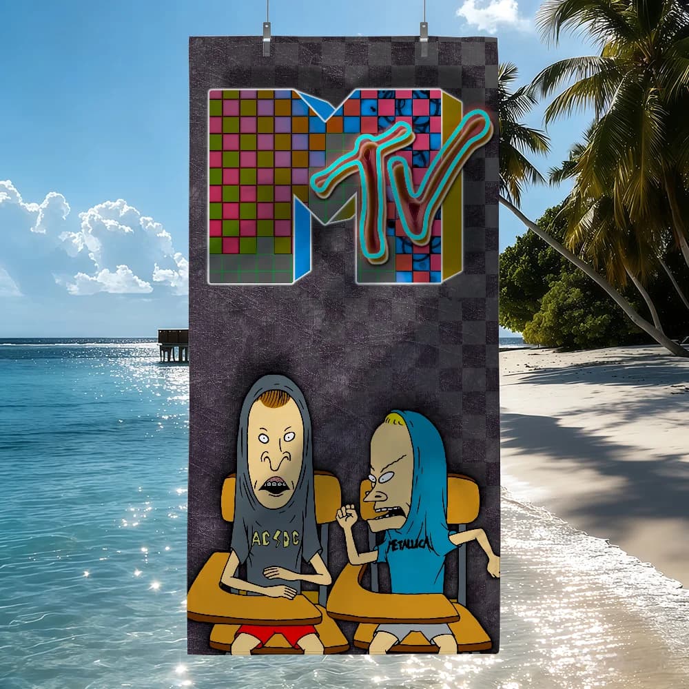 Asciugamano Cartoon Beavis and Butt-Head, leggero, per doccia, bagno, viaggio, delicato sulla pelle, per piscina, campeggio, crociere, estate