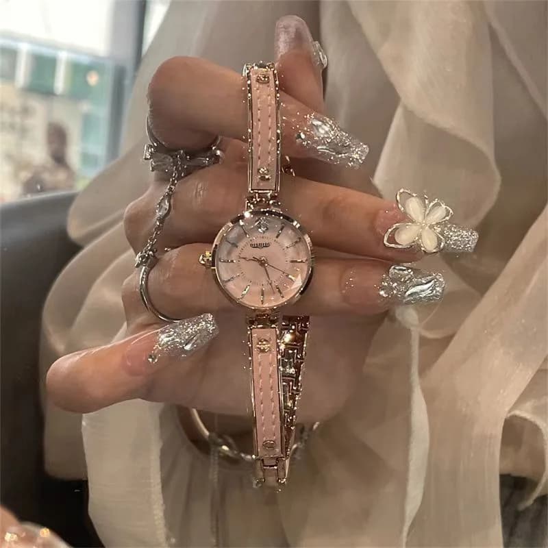 Orologio al quarzo con quadrante piccolo alla moda per donna Orologio da polso da donna casual di lusso Elegante Reloj Mujer Relogio Feminino