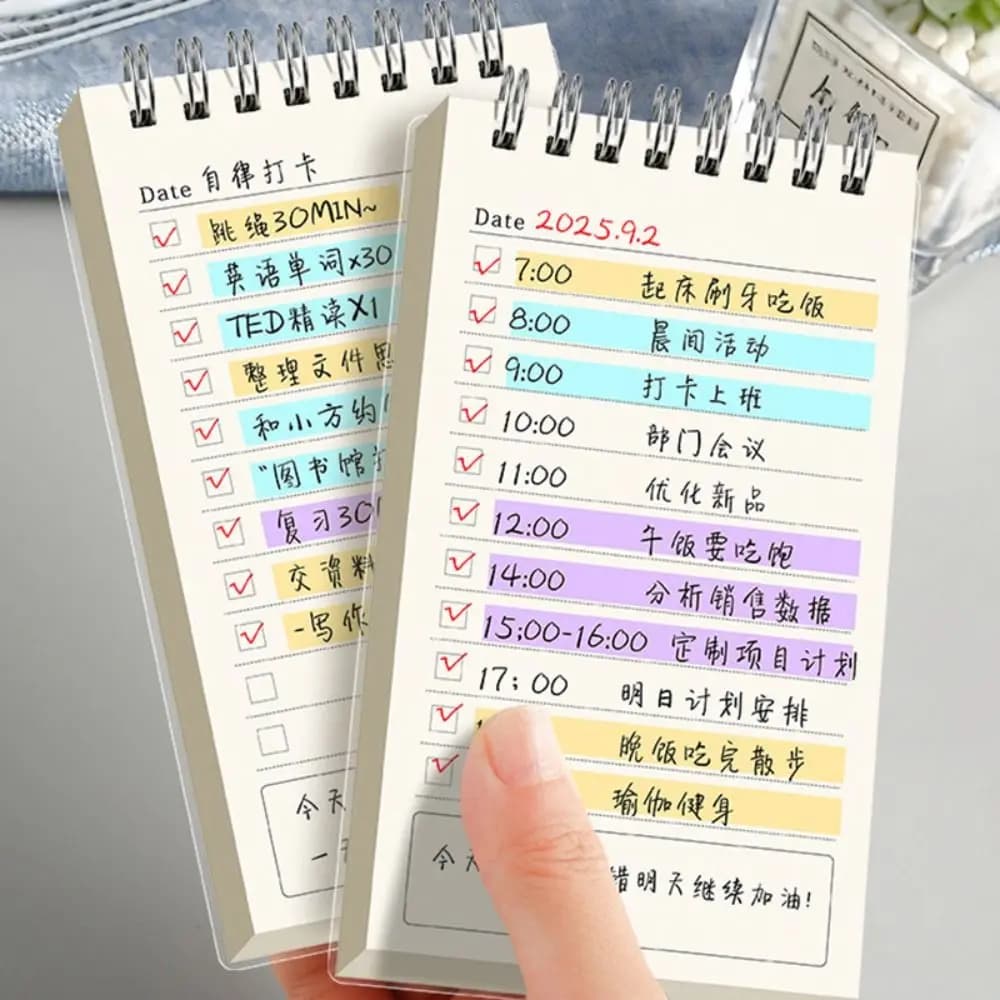 1 pz. Nuovo Planner A6 Portatile Senza Data, Diario per la Pianificazione, Quaderno per l'Autodisciplina e il Monitoraggio delle Abitudini