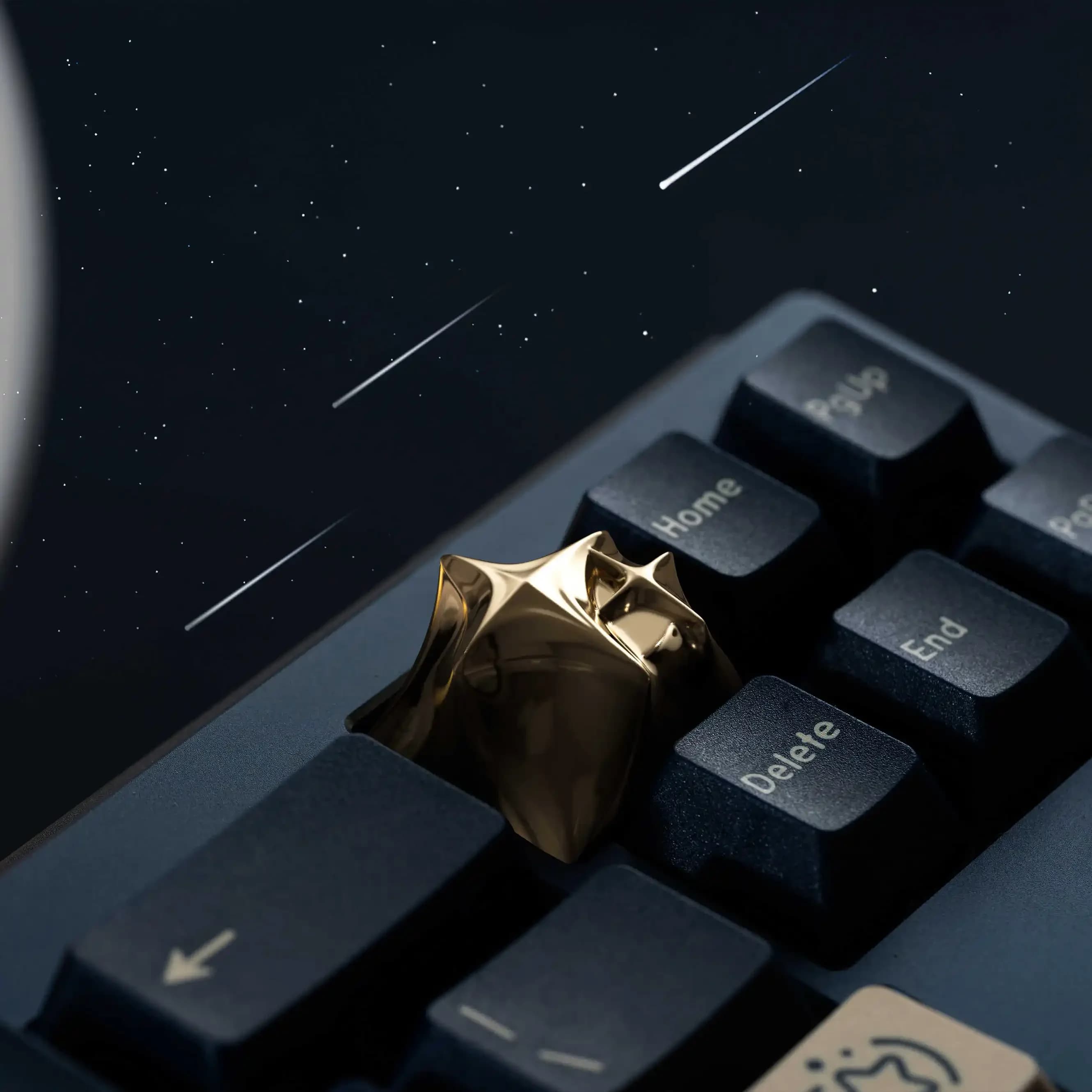 Cosmic Stars Artisan Keycap Portachiavi in metallo personalizzato MX Cross Switch 1U KeyCap personalizzato per accessori per tastiera meccanica regalo
