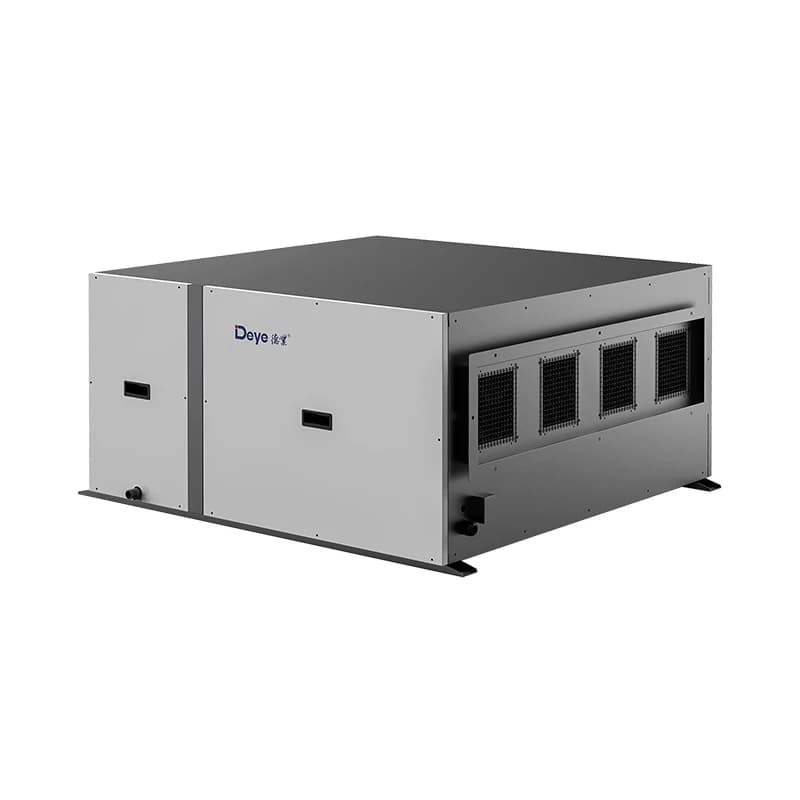 Deumidificatore a soffitto Deye DY-C420DZ 420L per purificazione dell'aria, uso commerciale e industriale, per serre e ambienti di coltivazione.