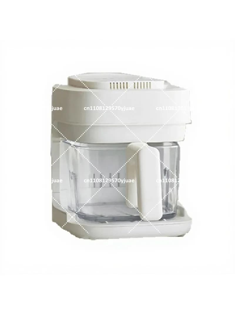 2L 900W Air Fryer with Glass Basket, Non Stick Easy Clean No Flip, Compact for Home Kitchen