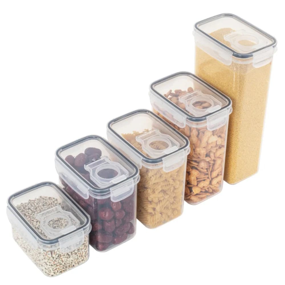 Scatola per la conservazione degli alimenti in plastica sigillata Barattoli secchi per caramelle di cereali con coperchio Contenitori per contenitori per frigorifero Articoli per la casa Organizzatore da cucina