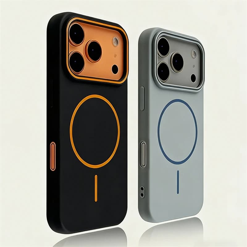 Custodia in silicone morbido TPU opaca magnetica di lusso per ricarica wireless MagSafe per iPhone 17 16 15 14 13 12 11 Pro Max Air Plus