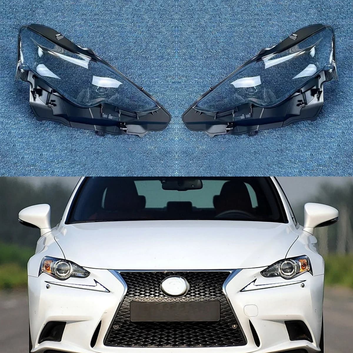 Per Lexus IS250 IS300 2013 2014 2015 Copertura Della Lampada A LED Faro Borsette Paralume Trasparente Faro Ombra Lente Plexiglass