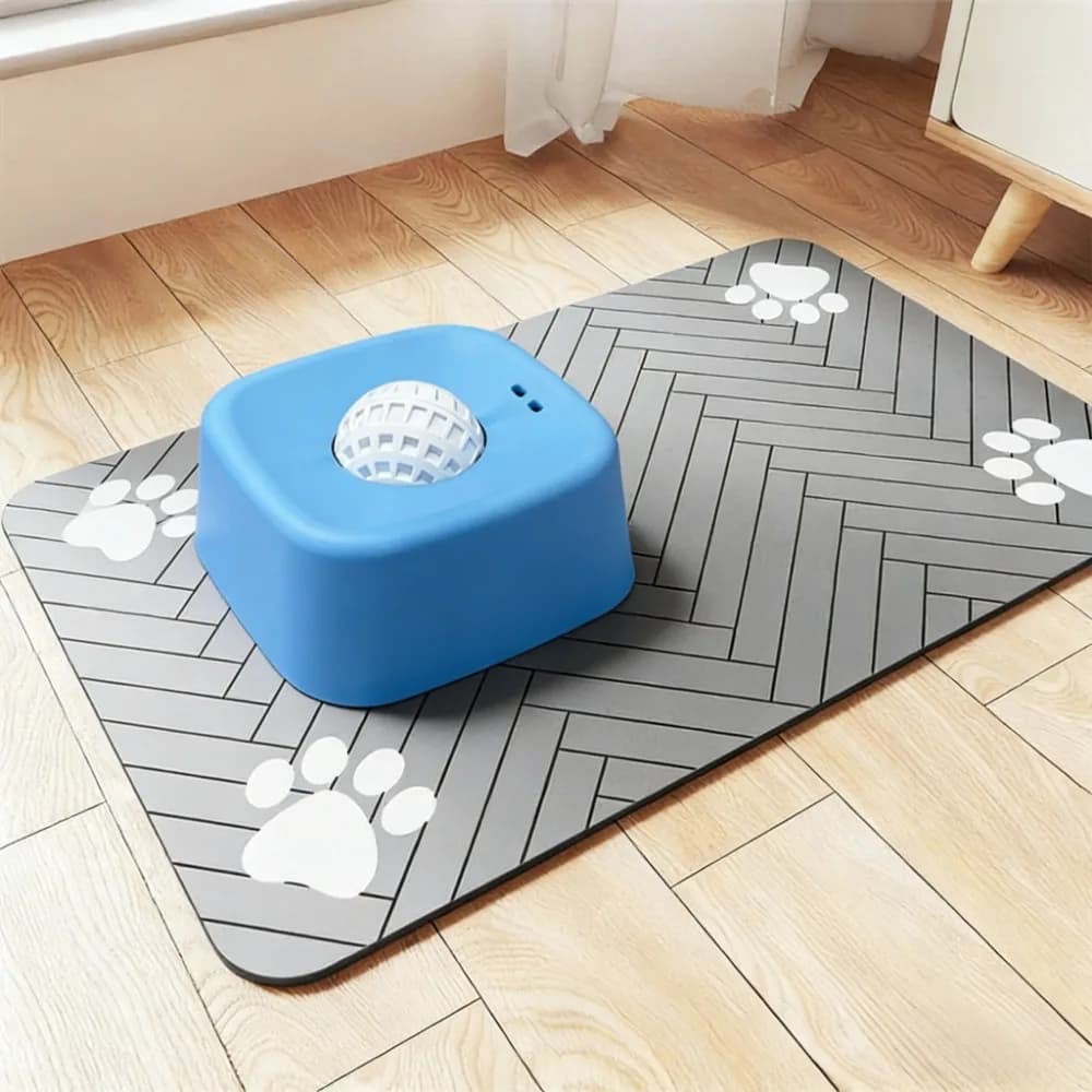 Tappetino per Alimentazione Animali Domestici, Impermeabile con Base in Gomma, Assorbente e ad Asciugatura Rapida, per Ciotole di Cibo e Acqua per Cani e Gatti, Protezione per Pavimenti Domestici