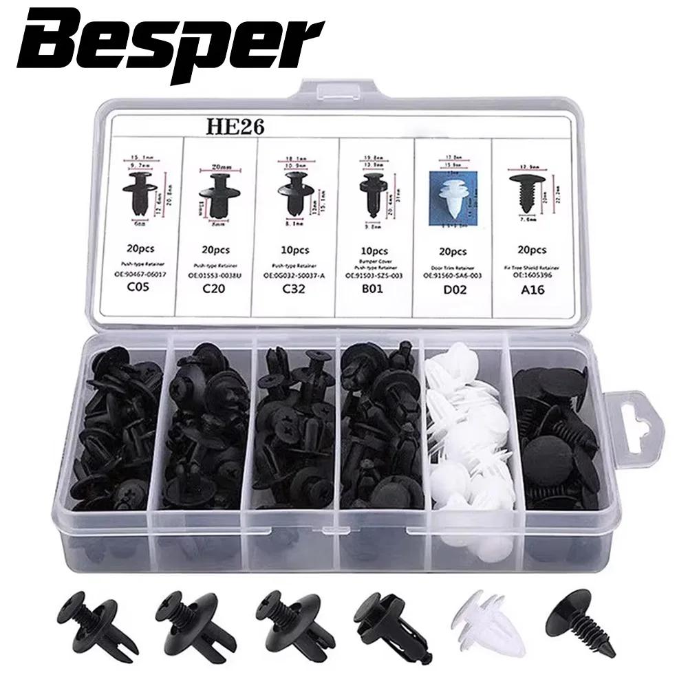 415/100/50 Pcs Universal Auto bumper Freeze Winding clamps Hole Rivets Vine Fissage Elements Size Door Mixer Panel Coating Fender Parts Tool