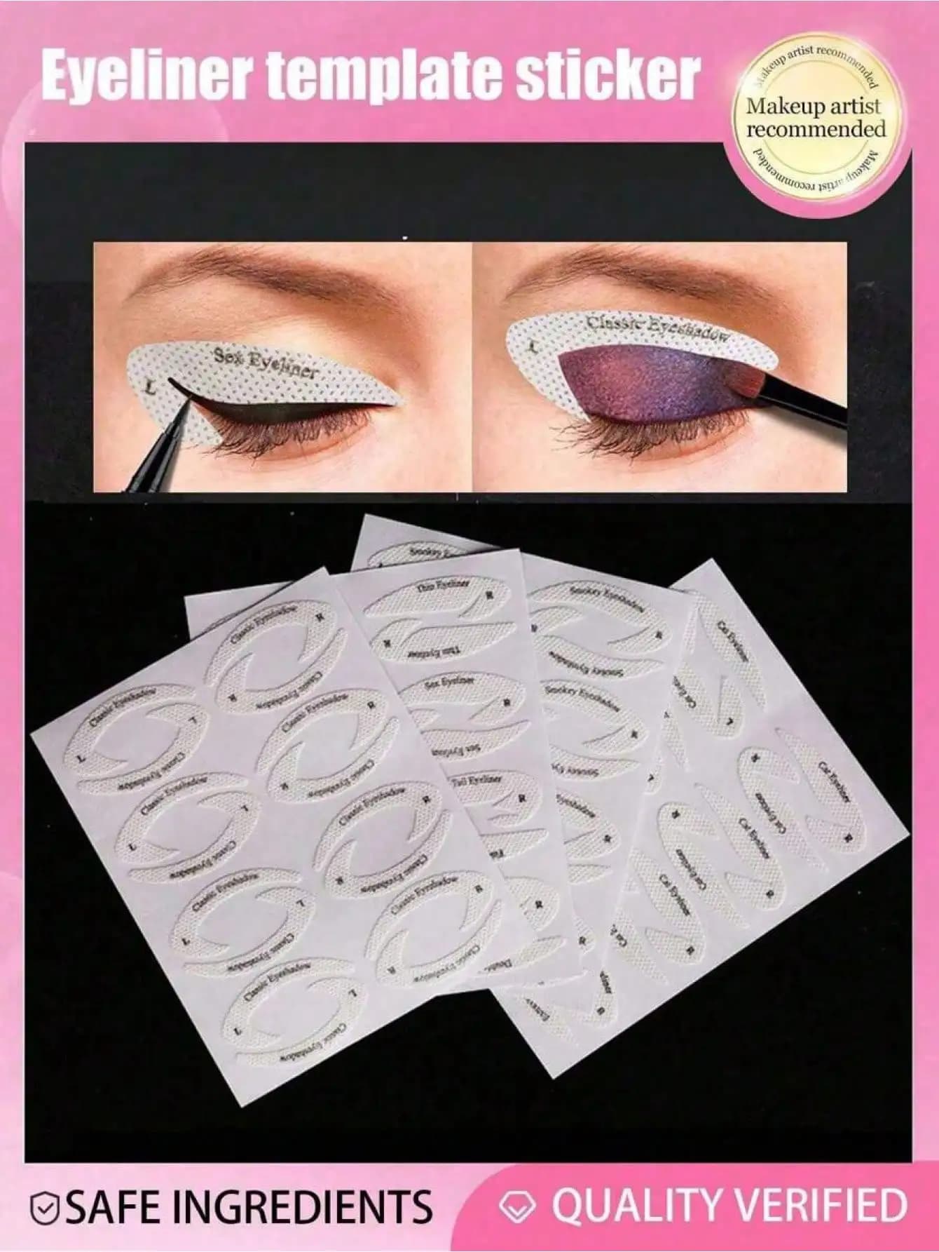 4 Fogli con 32 Adesivi Stencil per Trucco Occhi, Adesivi Stencil per Eyeliner e Sopracciglia, 4 Design Diversi, Modelli per Eyeliner e Sopracciglia Stile Western, Adesivi per Trucco, Strumenti Ausiliari per Eyeliner, Adesivi Ausiliari per Eyeliner Cat Eye, Adesivi Ausiliari per Eyeliner e Ombretto