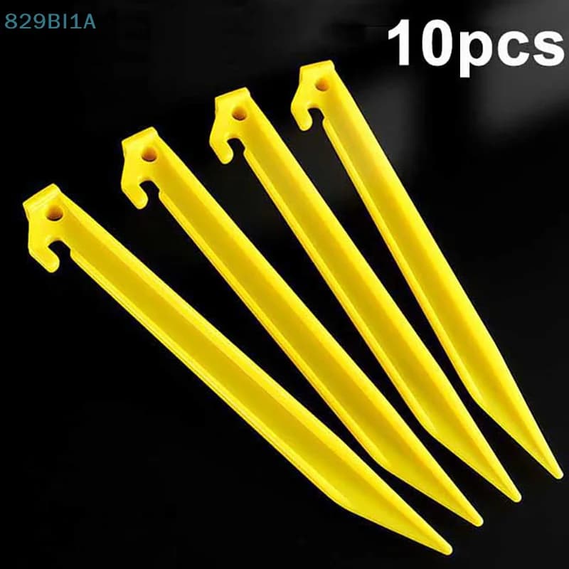 10 pezzi secchio chiodi in plastica tenda telone da campeggio a terra giallo picchetti per tende accessorio picchetti di fissaggio per esterni da viaggio