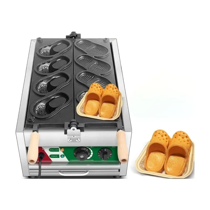 Commercial Slipper Waffle Maker Electric Gas Novelty Waffle Bread Maker Non-stick Coating