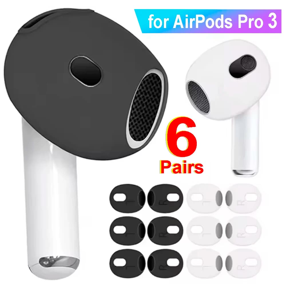 1/3/6 replacement pairs EarTip Soft silicone earphone case for Airpods Pro3 Headphone Cover AirPods Pro 3rd generation