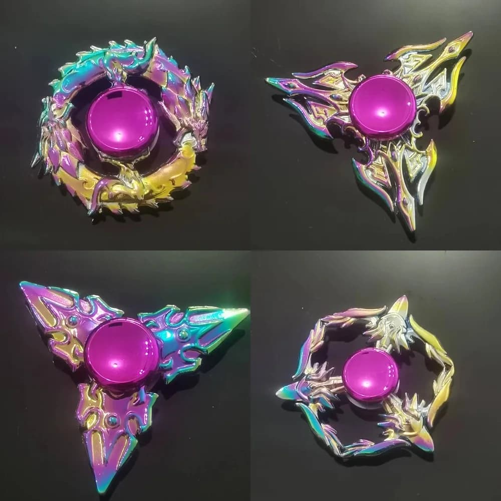 Nuovo stile colorato lega Fidget Spinner sfumatura di colore R188 cuscinetto muto EDC metallo mano Spinner adulto antistress agitarsi giocattoli