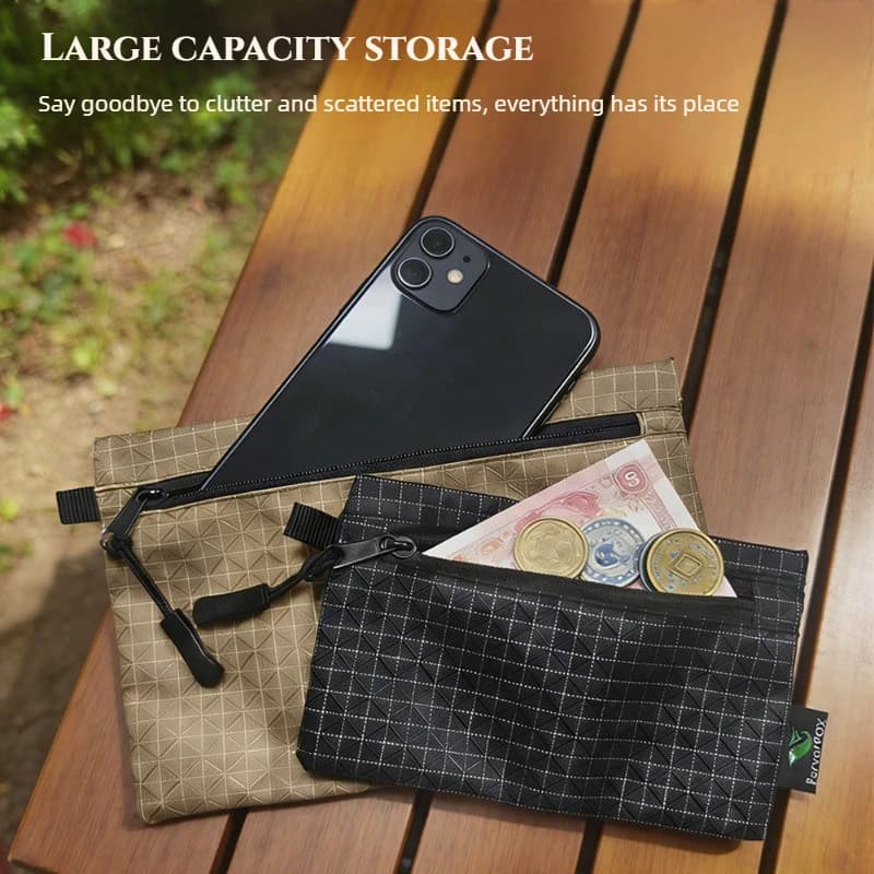 Durable Hiking Camping Card Bag Set Men Women Outdoor Backpack Accessory Pouch Mini Wallet Ultralight Passport Holder Size L