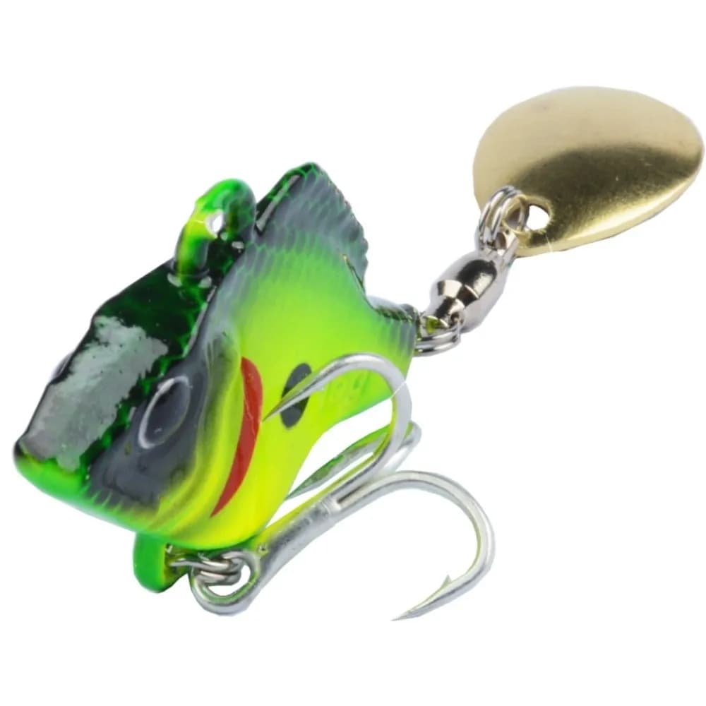 5 pezzi di esche da pesca artificiali rotanti glitterate con set di ganci per scatole kit di esche da pesca ganci colorati per esche da pesca con gancio a manovella